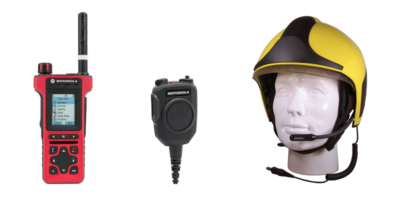 Helmgarnitur SCORPION ATEX für TETRA-Funkgeräte MTP8500Ex und MTP8550Ex ...